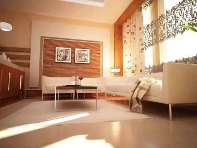 Modern studio Bedroom 3D model