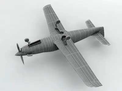 Farnborough F1 Kestrel Aircraft Low-poly 3D model