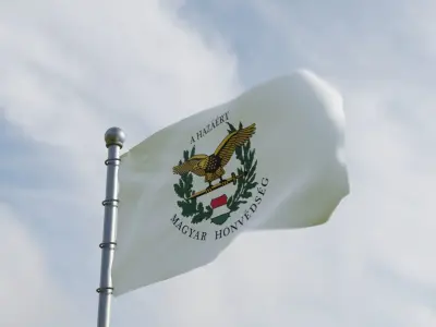 Animated Hungary Flags 3D model