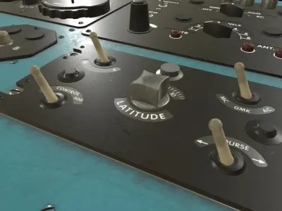 Mi-8MT Mi-17MT Right Overhead Panels Board English Low-poly 3D model