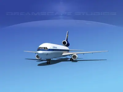 Douglas DC-10 Lufthansa 3D model