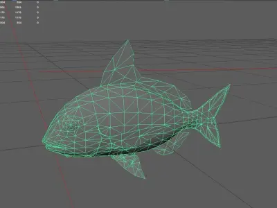 Snapper Low-poly 3D model