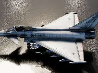 Eurofighter Typhoon EF-2000 Low-poly 3D model