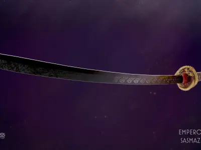 Emperor Katana Low-poly 3D model