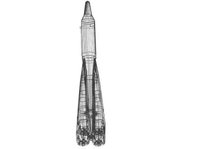 Rocket Missile - R-7 Semyorka 3D model