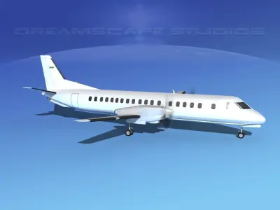 SAAB 2000 Unmarked 2 3D model