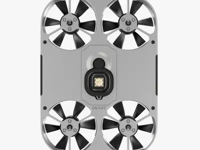 Mini Steel Drone Quadcopter 3D model