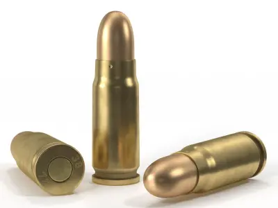 Soviet or Russian Pistol Cartridge for TT-33 3D model