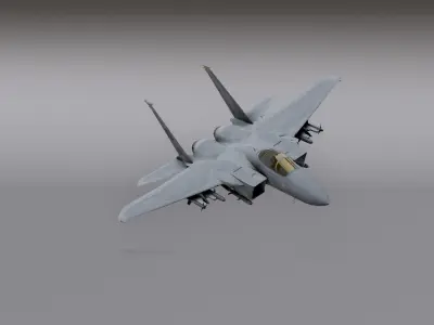 F 15 C- Fighter Jet Low-poly 3D model