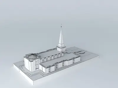 LDS. Helsinki Finland Temple. Templo Mormon. 124th. operating... Free 3D model