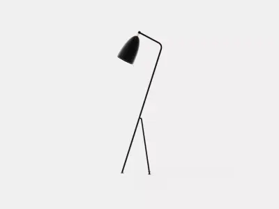 Grasshopper Floor lamp - Jet-Black Low-poly 3D model