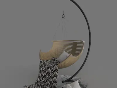 modern hang chair  render ready vray  Free 3D model