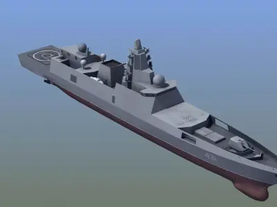 Frigate Gorshkov Low-poly 3D model