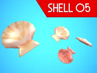 SHELL 05 CARTOON STYLIZED Low-poly 3D model