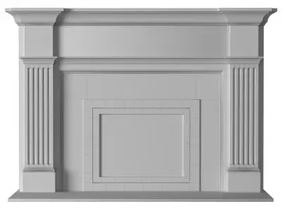 Modern fireplace in classic style Art Deco 3D model