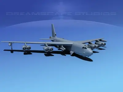 Boeing B-52H Stratofortress V03 3D model