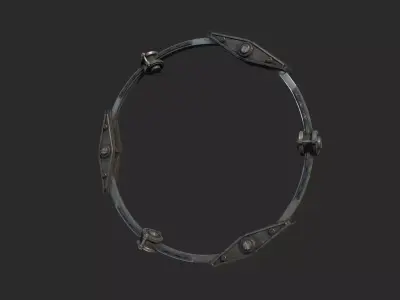Future Sci-Fi Mechanical Space Portal Ring 3D model