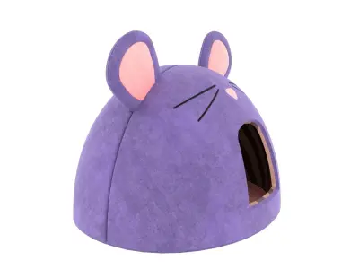 Mouse Meow Hut Cat Hut Cat Tent Purple 3D model