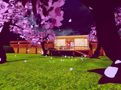 Samurai Sleeping Den Scene Low-poly 3D model