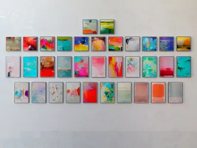 Collection of paintings abstract art part 3 3D model