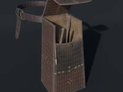 Carcaj - Aljaba Low-poly 3D model