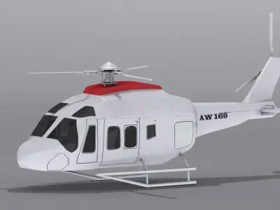 AgustaWestland AW169  Low-poly 3D model