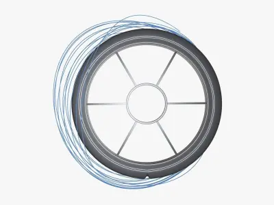 Fishing line with single spool 01 3D model