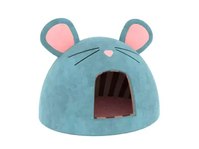 Mouse Meow Hut Cat Hut Cat Tent Lightblue 3D model