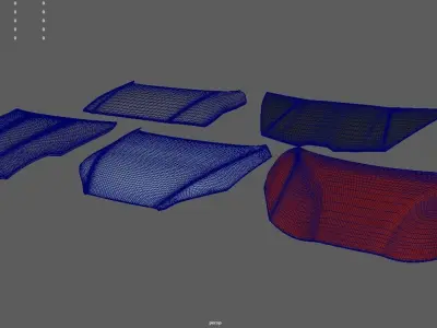 Car Bonnet Pack 01 Low-poly 3D model