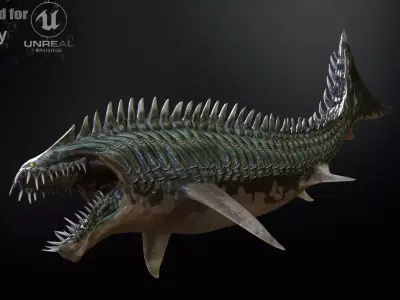 AlienShark 6 Low-poly 3D model