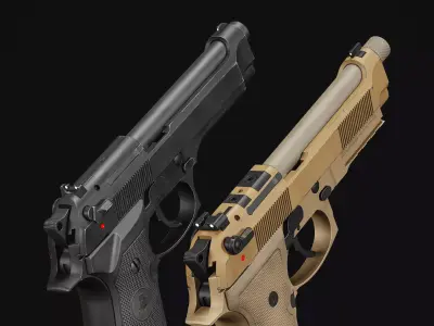 M9 Pistols Low-poly 3D model