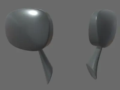 Car Mirror 017 Low-poly 3D model