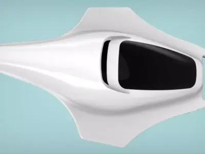 Sting Ray Sea Scooter Casing - Concept Surfaces Free 3D model