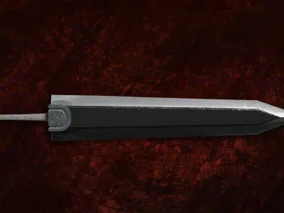 Dragon Slayer Berserk Sword LowP FanArt Free low-poly 3D model