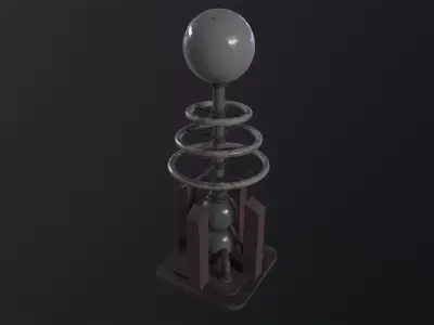 Tesla Coil Tower 3D Model Low-poly 3D model