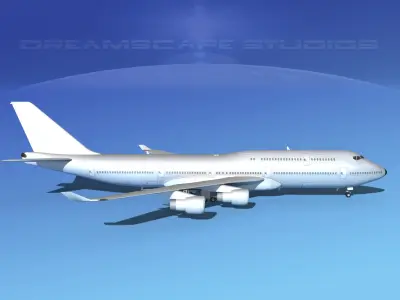 Boeing 747-8I Bare Metal 3D model