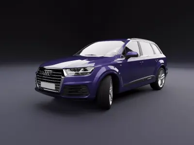 Audi Q7 Tfsi e Midnight Blue 3D model