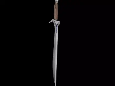 3D Model Orcrist Sword from The Hobbit Movies High-Detail Low-poly 3D model