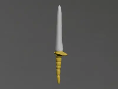 Gold Blade Low-poly 3D model