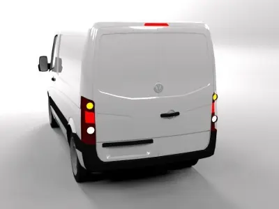 VOLKSWAGEN VW CRAFTER 2007 LOWPOLY Low-poly 3D model