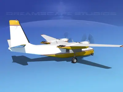 Aero Commander 500 V02 3D model