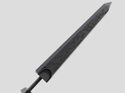 Guts Dragon Slayer Sword 3D Model Free low-poly 3D model