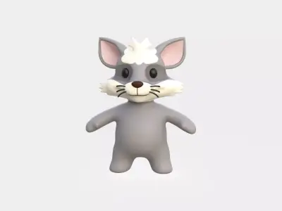 Little animal baby - Ratel cute - Character028 Low-poly 3D model