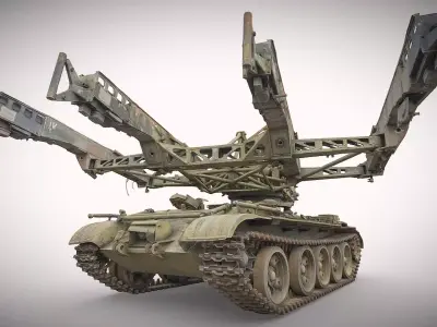 Self-propelled rocket launcher S-125 Newa 02 3D model