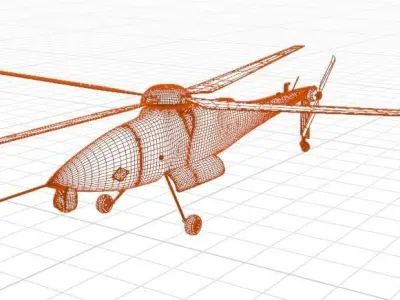 Boeing A160 Hummingbird - THE ALL SEEING ROBOCOPTER - Low-poly 3D model