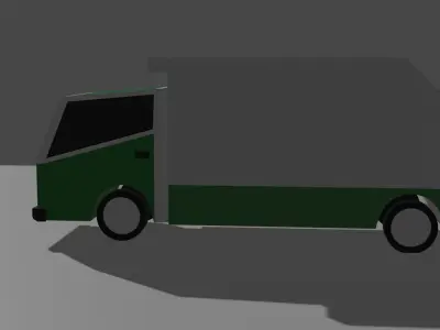 TRUCK LOW POLY garbage Free low-poly 3D model