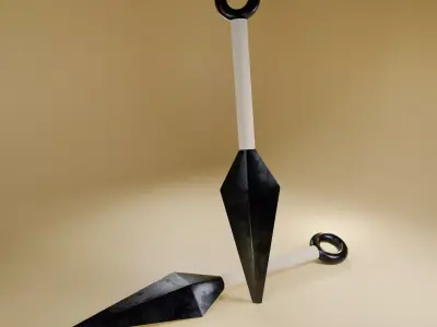 Ninja Kunai Knife Low-poly 3D model