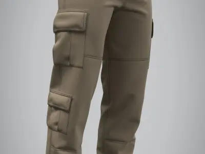 Tactical Cargo Pants - Marvelous Designer 3D model 3D model