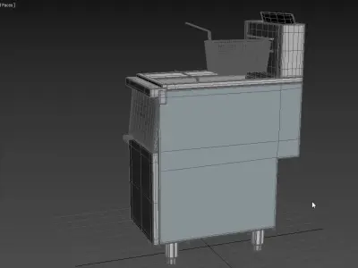 Globe Gas Floor Fryer GFF50G 3D model