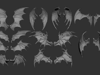 10 Creature wings  3D model